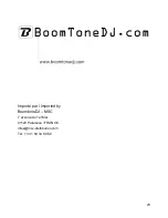 Preview for 24 page of BoomToneDJ KUB 200 Galaxie User Manual