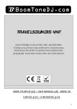 BoomToneDJ TRAVELSOUND15-VHF User Manual предпросмотр