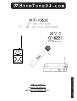 BoomToneDJ VHF-10HL Operation Manual предпросмотр