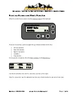 BoonDocker Control Box Operation Instructions Manual preview