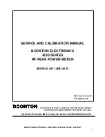 Boonton 4530 Series Service And Calibration Manual предпросмотр