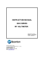 Boonton 9240 Series Instruction Manual preview