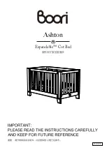 Preview for 1 page of boori Ashton Expandable Cot Bed Quick Start Manual