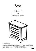 boori Linear 3 Drawer chest B-LI3DC Instructions Manual preview