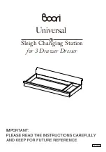 Preview for 1 page of boori Universal Sleigh Changing Station B-SLCS3D Instructions