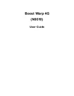 Preview for 1 page of Boost Boost Warp 4G N9510 User Manual