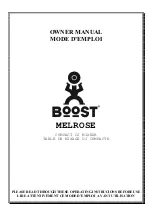 Boost MELROSE Owner'S Manual предпросмотр