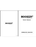 Предварительный просмотр 1 страницы Booster BA-4510D Owner'S Manual