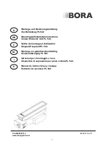 bora PL 540 Mounting And Installation Instructions Manual предпросмотр