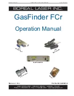 BOREAL LASER GasFinder FC Operation Manual preview