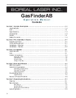 Preview for 4 page of BOREAL LASER GasFinderAB Operation Manual