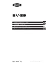 BORETTI BV-89 Operating Instructions Manual preview