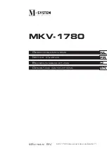 Preview for 1 page of BORETTI M-System MKV-1780 Operating Instructions Manual