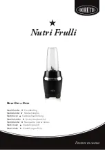 BORETTI Nutri Frulli B210 Instruction Booklet preview