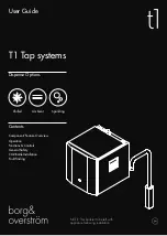 Preview for 1 page of Borg & Overstrom T1 Tap systems User Manual