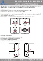 Borglocks BL2005ECP Series Handing Instructions preview