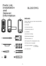 Borglocks BL2605MG Parts List, Installation And General Information preview