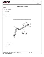 Предварительный просмотр 2 страницы BORLA Cat-Back 140256 Installation Instruction