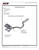 Предварительный просмотр 2 страницы BORLA Cat-Back 140314 Installation Instructions