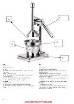 Предварительный просмотр 2 страницы BorMann HOME BFJ1000 Owner'S Manual