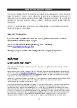 Preview for 6 page of borne BTSPK59 User Manual