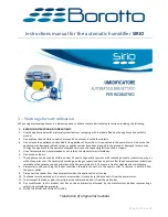Borotto SIRIO Instruction Manual preview