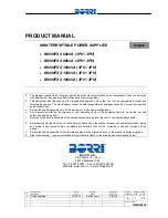 Borri B9000FXS 100kVA Product Manual preview