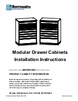 Borroughs Modular Drawer Cabinets Installation Instructions Manual предпросмотр