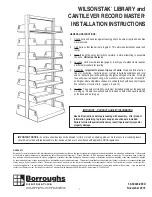 Borroughs WILSONSTAK Installation Instructions Manual предпросмотр