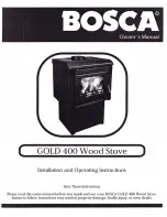 Bosca GOLD 400 Owner'S Manual preview