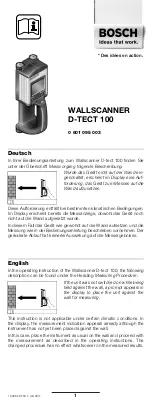 Предварительный просмотр 1 страницы Bosch 0 601 095 003 Quick Start Manual