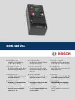 Bosch 0 986 618 001 Manual preview