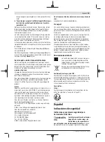 Предварительный просмотр 29 страницы Bosch 0603011100 Original Instructions Manual