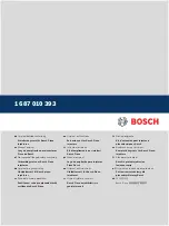 Preview for 1 page of Bosch 1 687 010 393 Original Instructions Manual