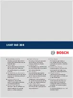 Preview for 1 page of Bosch 1 687 010 398 Original Instructions Manual