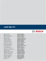 Предварительный просмотр 1 страницы Bosch 1 687 023 777 User Reference