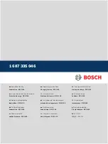 Bosch 1 687 335 046 Operating Instructions Manual preview