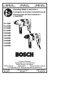 Предварительный просмотр 1 страницы Bosch 1011VSR Operating/Safety Instructions Manual