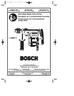 Bosch 11222EVS - 1 1/8 Grounded SDS Operating/Safety Instructions Manual preview