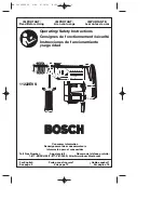 Preview for 1 page of Bosch 11222EVS - 1 1/8 Grounded SDS Operating/Safety Instructions Manual