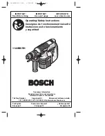 Bosch 11225VSRH Operating/Safety Instructions Manual preview