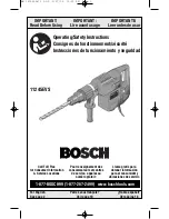 Bosch 11245EVS - 2" SDS-Max Combination Hammer Operating/Safety Instructions Manual preview