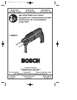 Bosch 11250VSR Operating/Safety Instructions Manual preview