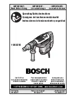 Bosch 11263EVS - NA SDS-Max 1-3/4" Combination Hammer Operating/Safety Instructions Manual preview