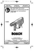 Bosch 11320VS - SDS+ Chipping Hammer 6.5 Amp Operating/Safety Instructions Manual preview