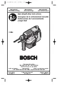 Bosch 11524 - 24V 3/4 Inch SDS-plus Rotary Hammer Operating/Safety Instructions Manual preview