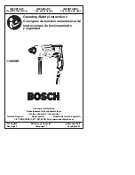 Bosch 1169VSR - 1/2 Inch Dual Torque Double Insulated Drill Operating/Safety Instructions Manual предпросмотр