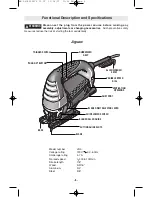 Preview for 6 page of Bosch 120V - JS5 Jig Saw Tool Operating/Safety Instructions Manual