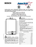 Bosch 125HX Installation And Operating Instructions Manual preview