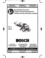 Предварительный просмотр 1 страницы Bosch 1347A Operating/Safety Instructions Manual